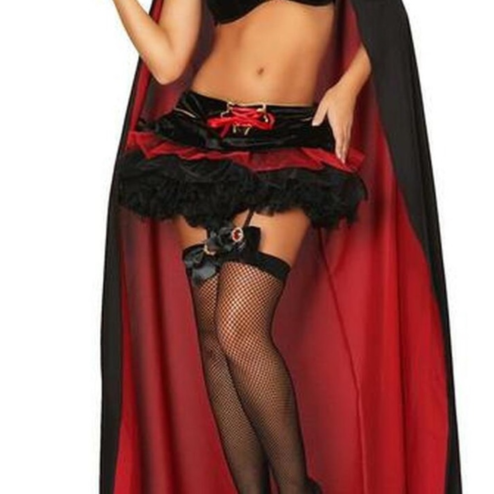 Leg Avenue Vampire Queen Cape, Skirt, Collar and hat Halloween Costume S/M - Picture 4 of 5